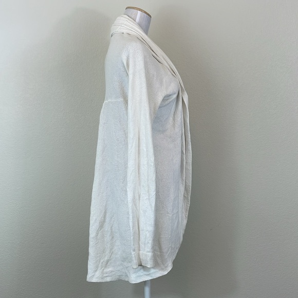 Lilly Putlizer ivory long sleeve open cardigan size medium - Picture 2 of 7